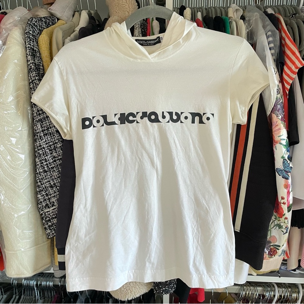 Dolce & Gabbana Hooded T-Shirt Top